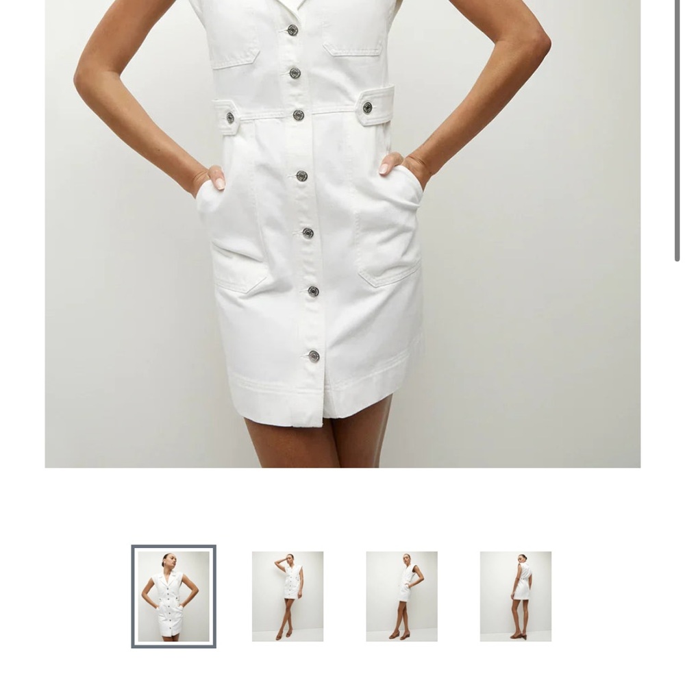 Veronica Beard White Denim Mini Dress